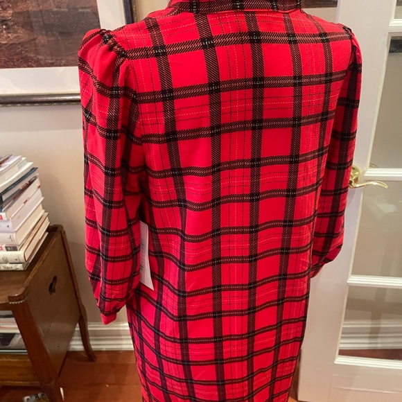 NWT Woodland Red Paid Lorna Shift Mini Dress by SugarLips - Picture 4 of 9